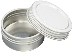 Premium Life 1/2oz. Shallow Screw Top Tin Can. Great for Storing Small Food Items, Condiments, Spices and More (6 Tins)