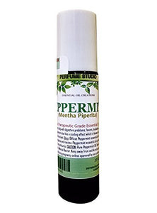 Peppermint Essential Oil Roll On - 100% Pure Undiluted 10ml Roller Bottle (Therapeutic Grade Mentha Piperita for Headache Relief)