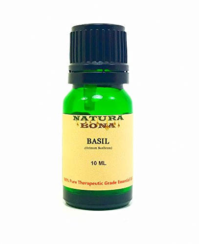 Basil Essential Oil - 100% Pure Organic Premium Therapeutic Grade Basil Oil in a 10ml UV Protected Green Glass Euro Dropper Bottle. (Basil)