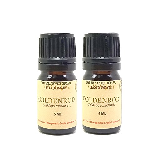 Goldenrod Essential Oil 100% Pure Therapeutic Grade; Solidago canadensis, 5 ml (Pack of 2)