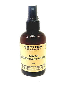 Natura Bona Organic Non-Aerosol Spray Deodorant for Men and Women. Made from 100% Essential Oils and All-Natural Ingredients; 4oz