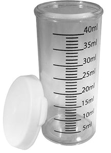 Graduated Clear Clear Polystyrene Plastic Vials (12 Dram/40 ml) with Snap Caps for Organizing and Storing Craft Supplies, Pills, Beads, Coins, Seeds and More