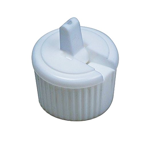 Perfume Studio 24-410 White Ribbed Side Flip Top Liquid Dispensing Cap/Spout (Pack of 24, 2.5mm orifice)