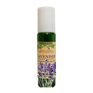 Lavender Essential Oil Roll On. Ready to Use - Prediluted with Fractionated Coconut Oil in a 11 ML Green Glass Roller Bottle