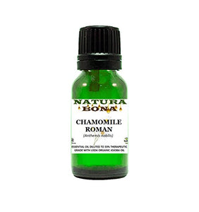 Natura Bona Therapeutic Grade Chamomile Roman Essential Oil Prediluted in Organic Jojoba Oil; 10ml