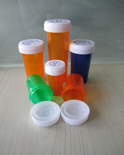 30 Dram Amber Reversible Pill Vials - Pack of 12