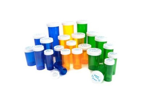 40 Dram Child-Resistant Amber Pill Vials - Pack of 12