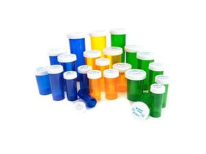 30 Dram Child-Resistant Amber Pill Vials - Pack of 12