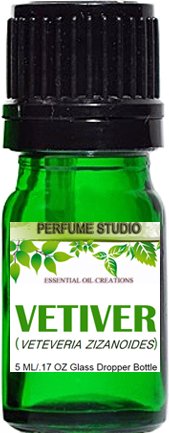 Vetiver Essential Oil. Top Quality Therapeutic Grade 100% Pure, 10ml Green Glass Dropper Bottle (Vetiveria Zizanoides Premium Quality Aromatherapy Oil)