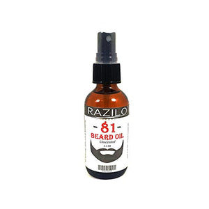 RAZILO 81 Unscented Beard Spray Oil for Men. Leave-in Beard & Mustache Conditioner Made from Natural Premium Essential Oils to Promote Healthy Facial Hair Growth & Softer Face Skin, 2.1oz Spray Bottle