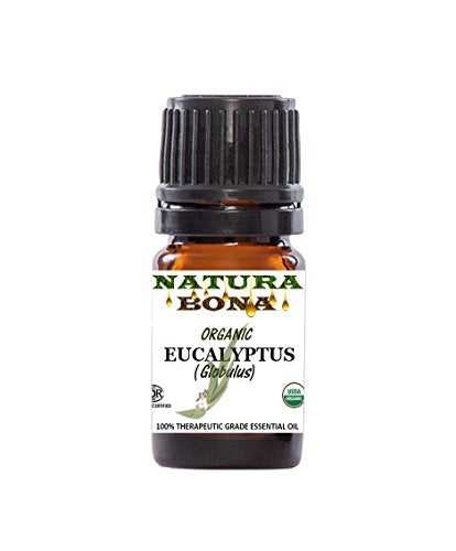 Eucalyptus Essential Oil Globulus Organic, 5ml. Therapeutic Grade 100% Pure Eucalyptus Oil