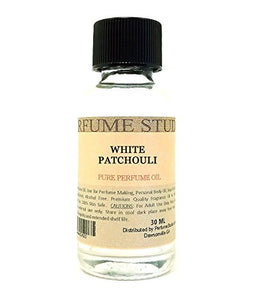 Pure Perfume Oil for Perfume Making, Personal Body Oil, Soap, Candle Making & Incense; Splash-On Clear Glass Bottle. Premium Quality Undiluted & Alcohol Free (1oz, White Patchouli)