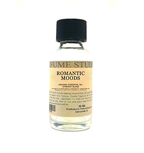 Essential Oil Blend for Perfume Making, Personal Body Oil, Soap, Candle Making, Diffusing & Incense; Splash-On Glass Bottle. Top Quality Undiluted & Alcohol Free (1oz, Romantic Moods Blend)