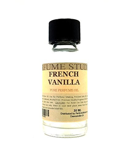 French Vanilla Perfume Oil for Perfume Making, Personal Body Oil, Soap, Candle Making & Incense; Splash-On Clear Glass Bottle. Top Quality Undiluted, Alcohol Free (1oz, French Vanilla Fragrance Oil)