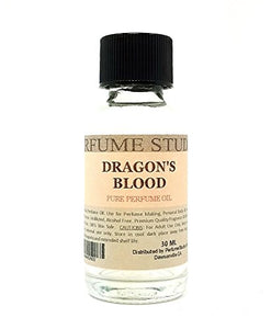 Dragon's Blood Perfume Oil for Perfume Making, Personal Body Oil, Soap, Candle Making & Incense; Splash-On Clear Glass Bottle. Top Quality Undiluted & Alcohol Free (1oz, Dragon's Blood Fragrance Oil)