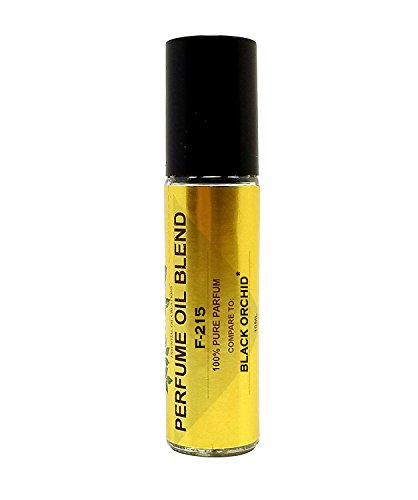Perfume Studio IMPRESSION Perfume Oil Blend F-215. Made from Skin Safe Ingredients. Use for Beauty, Bath & Body, Candle Making Products. Glass Roll On (Black Orchid-10ml)