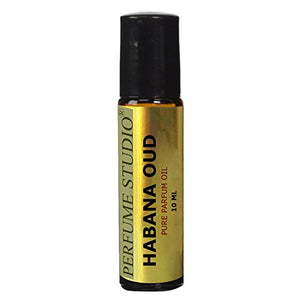 Habana Oud Pure Perfume Oil; 10ml Amber Glass Roll on Bottle. Pure Perfume with main accords of Oud, Tonka Beans and Vanilla.