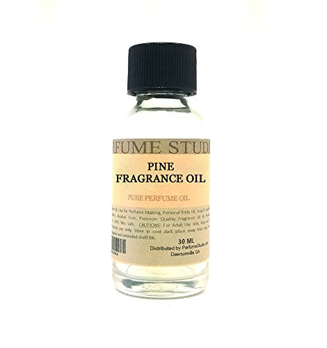 Pine Perfume Oil for Perfume Making, Personal Body Oil, Soap, Candle Making & Incense; Splash-On Clear Glass Bottle. Premium Quality Undiluted & Alcohol Free (1oz, Pine Fragrance Oil)