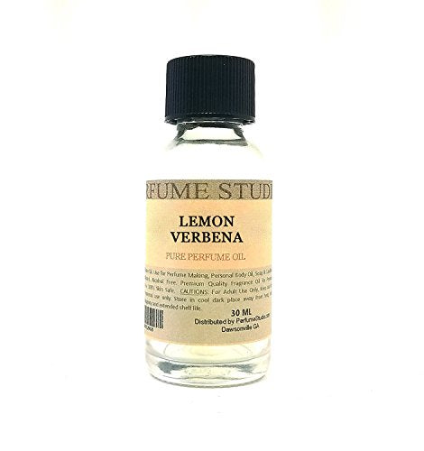 Pure Perfume Oil for Perfume Making, Personal Body Oil, Soap, Candle Making & Incense; Splash-On Clear Glass Bottle. Premium Quality Undiluted & Alcohol Free (1oz, Lemon Verbena)