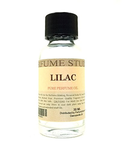 Lilac Perfume Oil for Perfume Making, Personal Body Oil, Soap, Candle Making & Incense; Splash-On Clear Glass Bottle. Premium Quality Undiluted & Alcohol Free (1oz, Lilac Fragrance Oil)