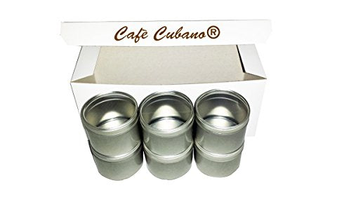Food Grade Round Tin Container Set (6 Pieces) 4 Oz with Clear Top Lid Cover: Professional Restaurant and Home Kitchen Use to Keep Dry Condiments, Herbs and Spices Organized and Fresh From Spoilage.
