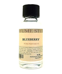 Pure Perfume Oil for Perfume Making, Personal Body Oil, Soap, Candle Making & Incense; Splash-On Clear Glass Bottle. Premium Quality Undiluted & Alcohol Free (1oz, BlueBerry)