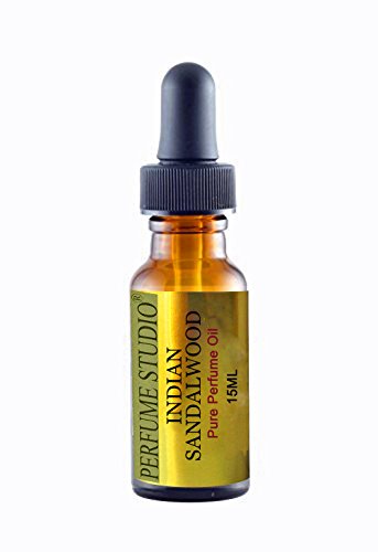 Indian Sandalwood Perfume Oil. Premium 100% Pure Indian Sandalwood Fragrance Oil, Skin Safe & Alcohol Free. Uses: Body Oil, Soap Making, Candle, Incense - 15ml/.5oz Amber Glass Dropper Bottle.