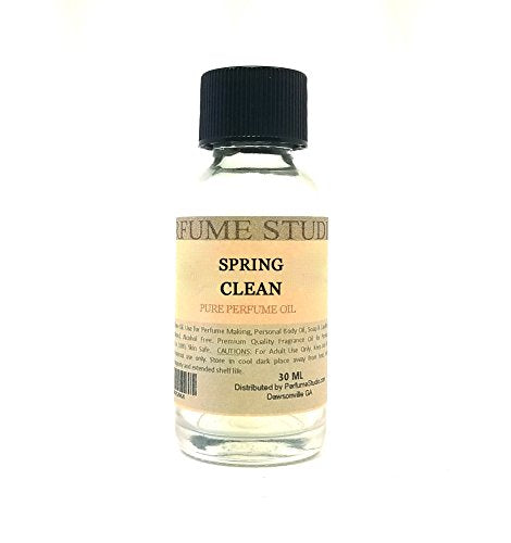 Spring Clean Perfume Oil for Perfume Making, Personal Body Oil, Soap, Candle Making & Incense; Splash-On Clear Glass Bottle. Premium Quality Undiluted & Alcohol Free (1oz, Spring Clean)