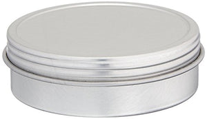 4oz Screw Top Tins - Set of Food Grade Airtight Tin Containers with Screw Top Lids, Flat & Round Tin Can Containers with a Thread Cap Tight Seal (12)