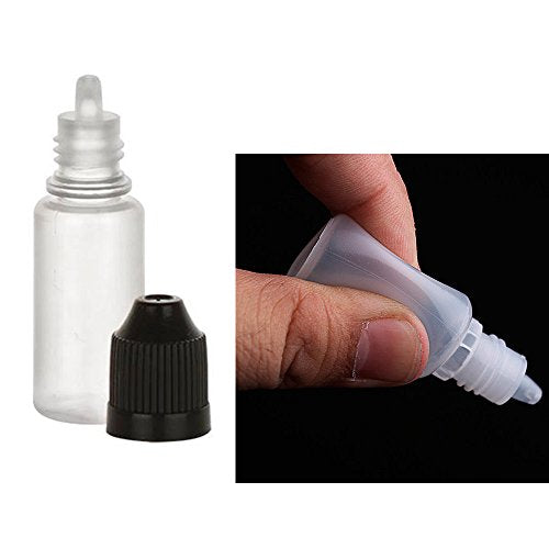 100 Pc Empty Plastic Squeezable Dropper Bottles Tip 10ml Eye Liquid Dropper LDPE