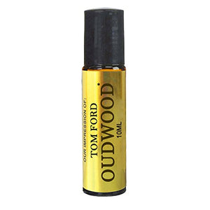 Oud Wood Oil. IMPRESSION of Tom Ford Oud Wood Cologne for Men with SIMILAR Fragrance Accords 10ml Amber Glass Roller Black Cap 100 Pure Perfume