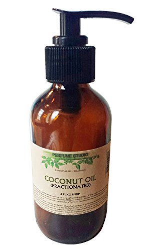 Fractionated Coconut Oil; Best Daily Rejuvenating Skin Moisturizer and Dry Hair Treatment. Perfect Carrier Oil to Blend with Body Oils, Essential Oils, Aromatherapy and Massage Oils; 4oz Pump Bottle