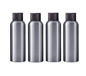 Aluminum Bottles with Travel Caps; 2.7 oz 4-Pack & Free Perfume Studio Sample Fragrance. (Travel Cap)