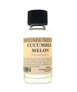 Cucumber Melon Perfume Oil for Perfume Making, Personal Body Oil, Soap, Candle Making & Incense; Splash-On Clear Glass Bottle. Top Quality Undiluted & Alcohol Free (1oz, Cucumber Melon Fragrance Oil)