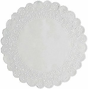 Round Disposable White Paper Lace Doilies; Choose Quantity and Size of 6", 8", 10", 12" (12, 8 Inches)