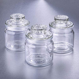 12 Perfectly Plain Classic Cookie Shaped Glass Jars w/Sealed Cover