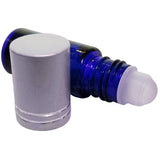 Cobalt Glass Roller Bottles, 5ml with Contamination Free Glass Ball & Silver Cap