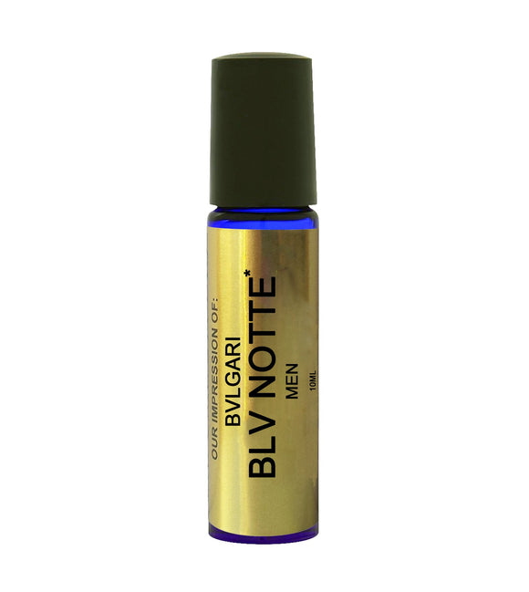 Blue Notte Perfume Oil IMPRESSION Compatible to: -{*BULGARI_BLV-NOTTE*}{MEN}_; Long Lasting 100% Pure No Alcohol Oil - Perfume Oil VERSION/TYPE; Not Original Brand