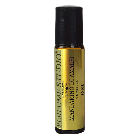Perfume Oil IMPRESSION Compatible with TF Mandarino Di Amalfi; 10ml Glass Roller; 100% Pure (Perfume Studio Interpretation; Not Original Brand)