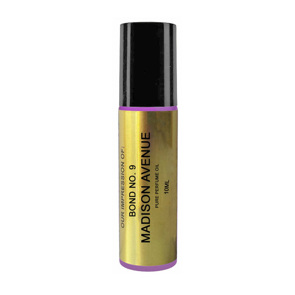 Perfume Studio IMPRESSION Compatible with B9 Madison Avenue Perfume. (10ml Purple Glass Roller)