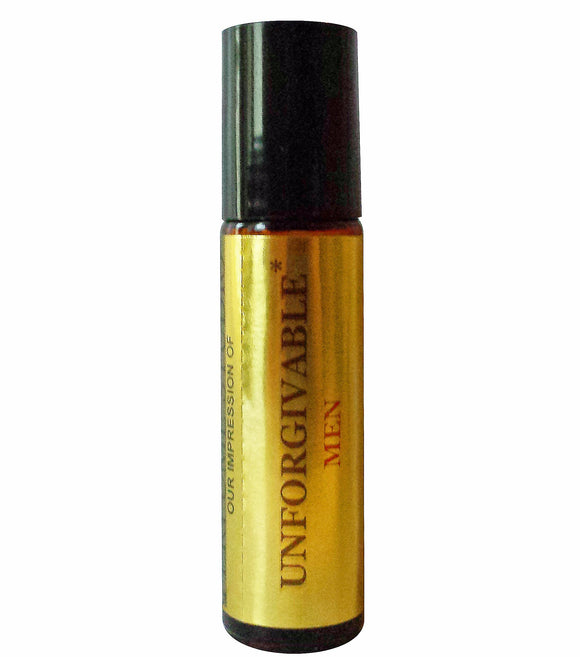 Perfume Studio Oil IMPRESSION of Unforgivable for Men; 10ml Amber Glass Roll On, 100% Pure Undiluted, No Alcohol Premium Parfum (VERSION/TYPE Fragrance)