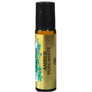 Amber Pure-White Perfume Oil - 100% Pure Premium Quality Perfume Oil (10ML ROLLER BOTTLE)