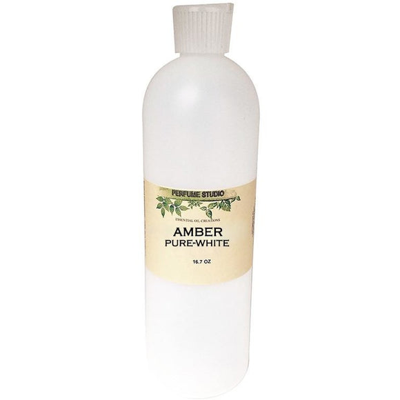 Amber Pure-White Perfume Oil - Premium Quality 100% Pure Perfume, Splash-On (16.7 OZ BOTTLE)