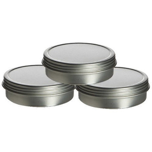 1/2 oz Shallow Screw Top Tin Can. Great for Storing Small Food Items, Condiments and More (3 Units)