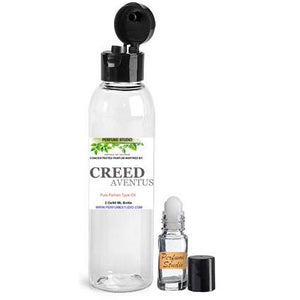 Wholesale Premium Perfume Oil Inspired by Creed Aventus* Cologne in a 2 Oz Snap Cap Plastic Bottle & Free 5 ML Roller Bottle to Use with Your Personal Oil