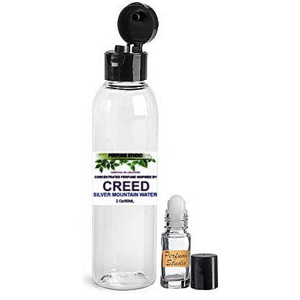 Wholesale Premium Perfume Oil  Inspired by Creed Silver Mountain Water* Perfume in a 2oz Bottle with a free empty 5ml glass roller bottle