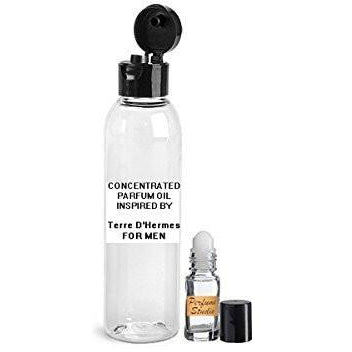 Wholesale Premium Perfume Oil Insprired by Terre D'Hermis* - 2oz Plastic Bottle, 5ml Roll-on Bottle